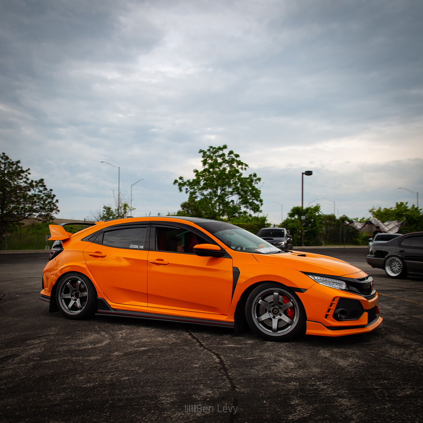 Orange FK8 Civic Type-R Leaving Tuner Vibes