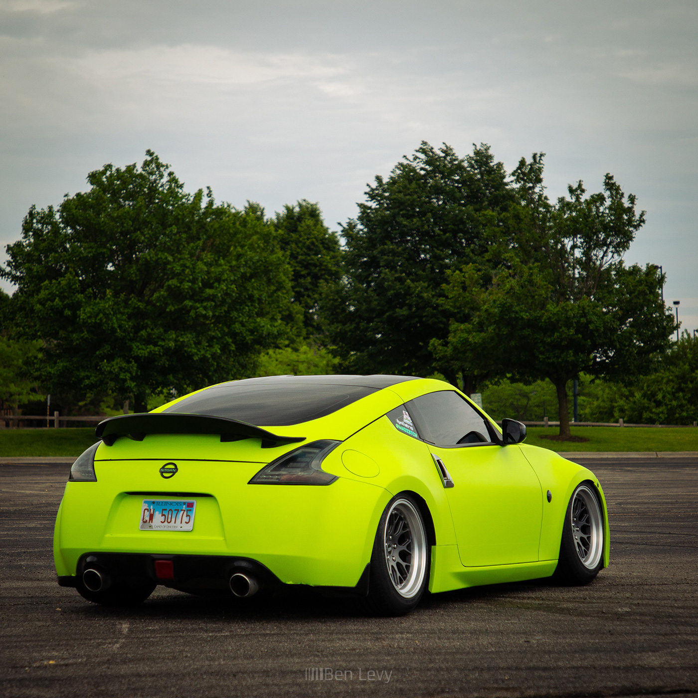 Bright Green Wrap on 370Z at Cars and Culture Show