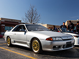 Silver R32 Nissan Skyline Coupe