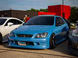 Blue Lexus IS300 with Flared Fenders
