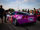Purple Marvel Wrap on Corvette