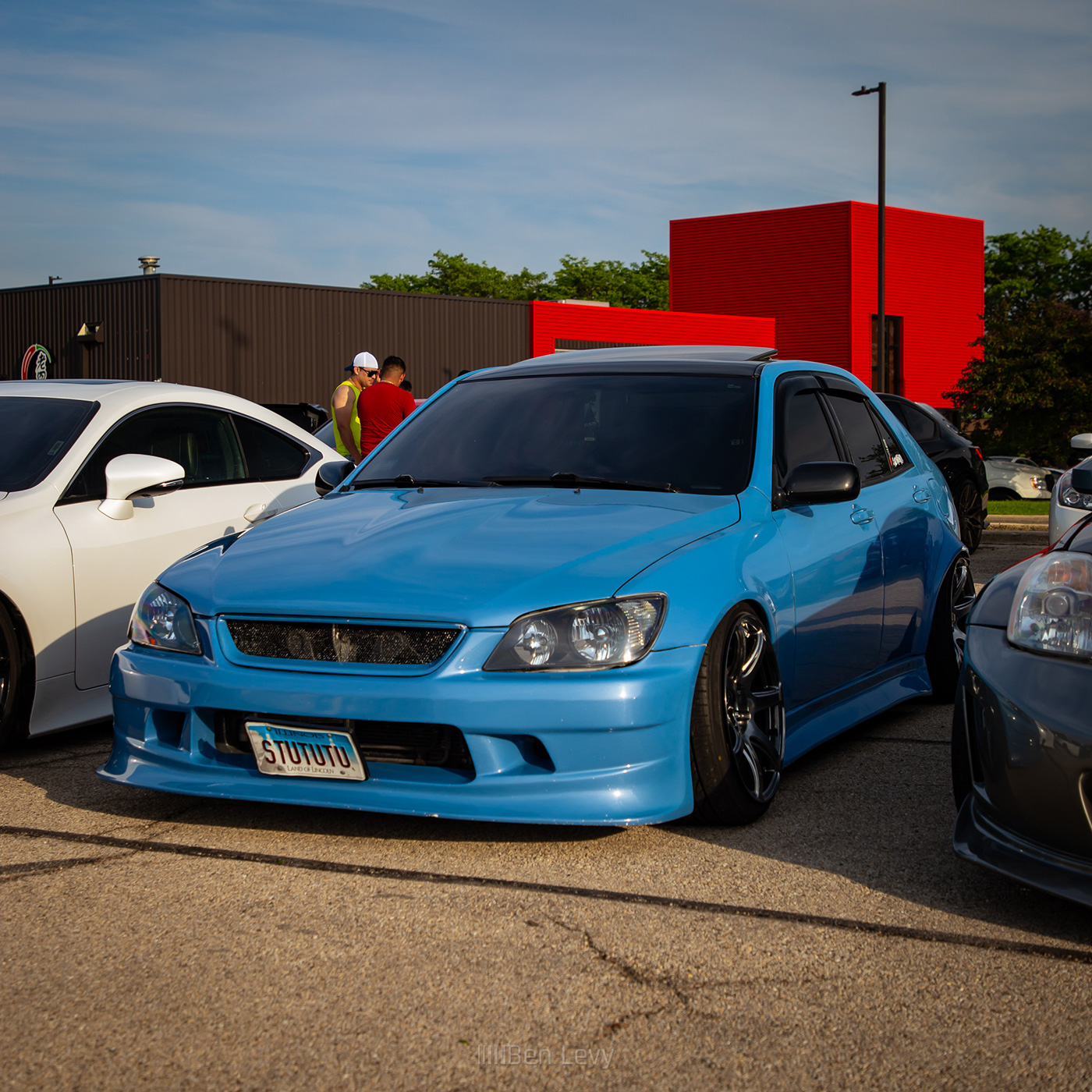 Blue Lexus IS300 with Flared Fenders