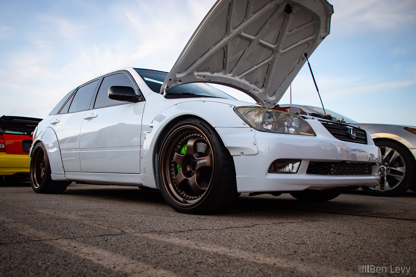Widebody Lexus IS300 SportCross at car meet outside of Chicago