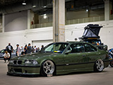 Green E36 BMW M3 Coupe on Fikse FM5 Wheels