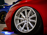 Weds Kranze Vishunu Wheel on Red Infiniti G37 Coupe