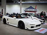 White Acura NSX at the Oberk Car Care Booth