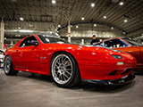 Red Mazda RX-7 GTUs at Wekfest Chicago