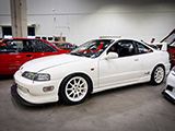 White Acura Integra with JDM Front