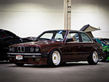 E30 BMW 3 Series on White BBS Wheels