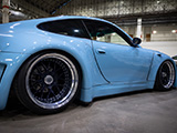 Wide Overfenders on Blue Porsche 911