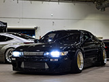 Silvia Front on Black S13 Nissan