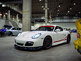 White Porsche Cayman S Leaving Wekfest Chicago