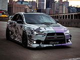 Camo Wrapped Lancer Evo X in Chicago