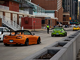 Colorful Hondas Leaving Wekfest Chicago in 2022