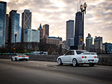 White Acura NSX and Skyline GT-R in Chicago at Navy Pier