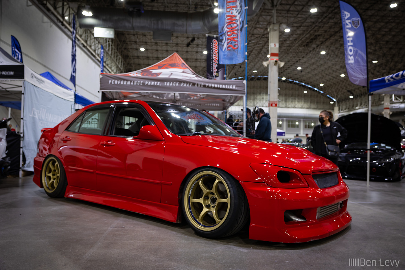 Red Lexus IS300 Drift Car at Touge Factory Booth at Wekfest Chicago