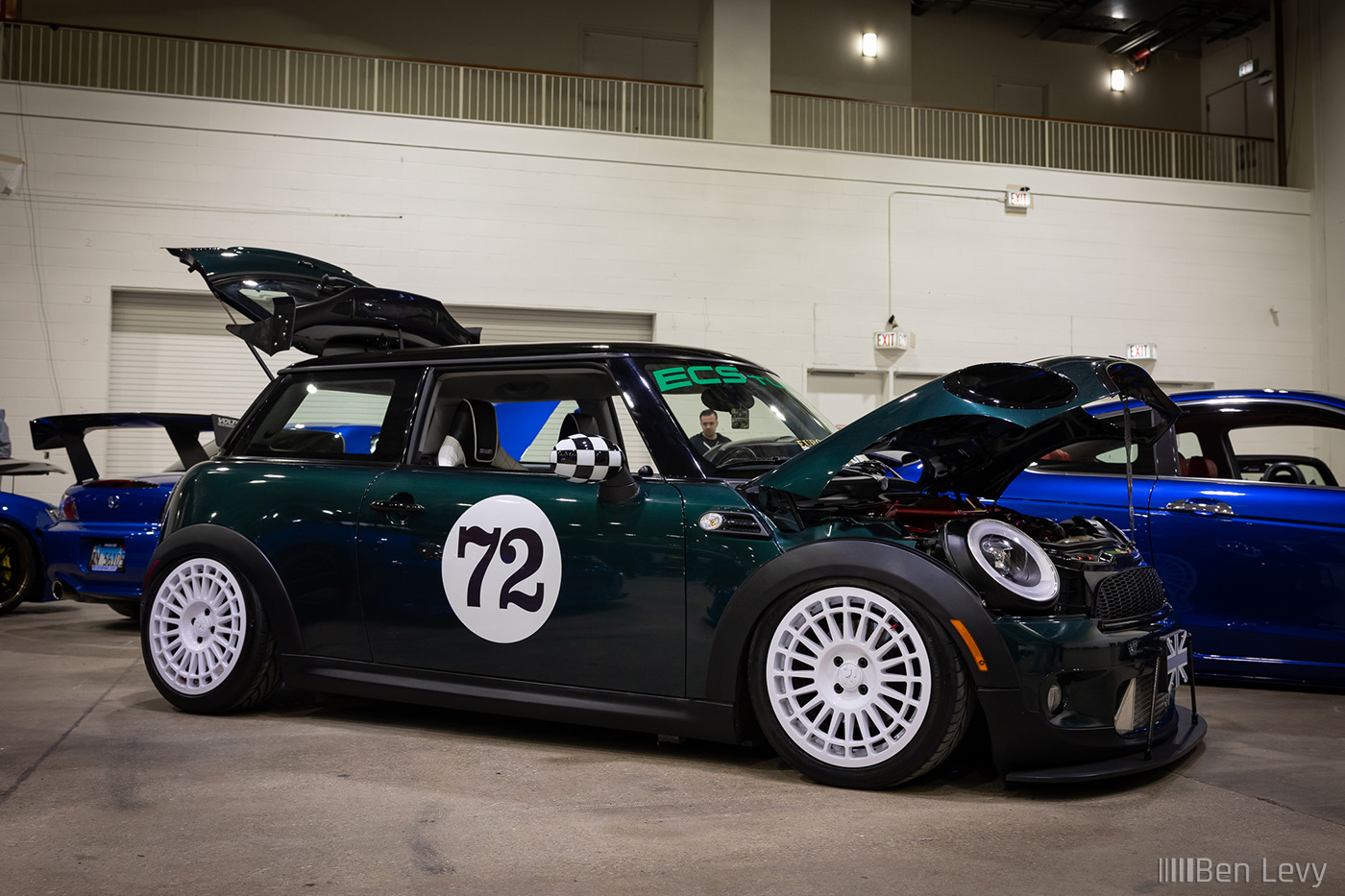 Bagged Green Mini Cooper S at Wekfest Chicago