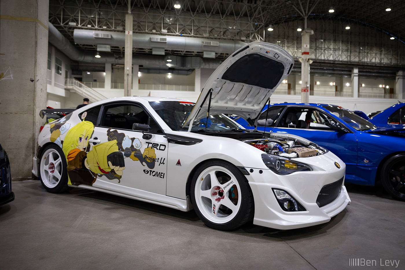 White Scion FR-S with Itasha Graphics at Wekfest Chicago