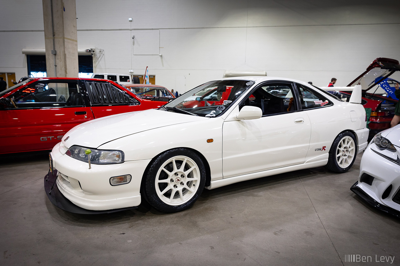 White Acura Integra with JDM Front