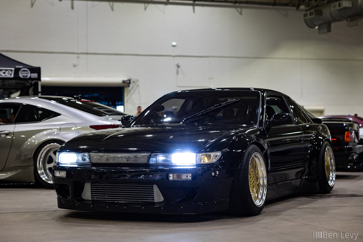 Silvia Front on Black S13 Nissan