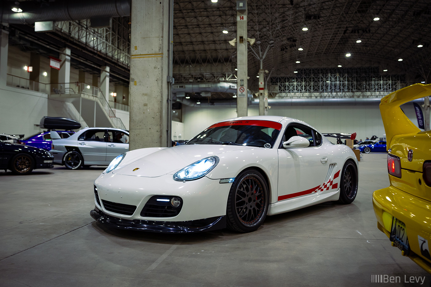 White Porsche Cayman S Leaving Wekfest Chicago