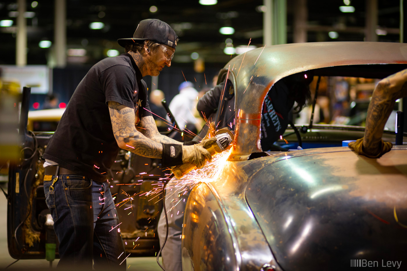 Tim Dempsey Chopping the top off a Chevy at World of Wheels Chicago