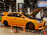 Orange Mitsubishi Lancer Ralliart at World of Wheels Chicago