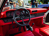 Custom Red Interior in G Body Porsche 911 by Kelly-Moss