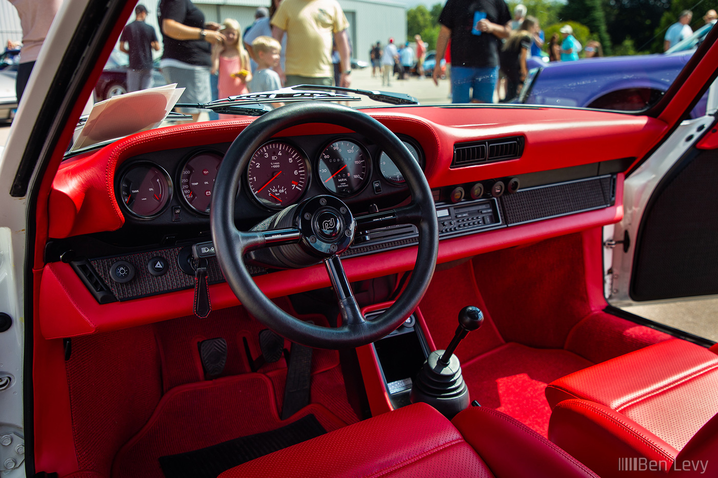 Custom Red Interior in G Body Porsche 911 by Kelly-Moss