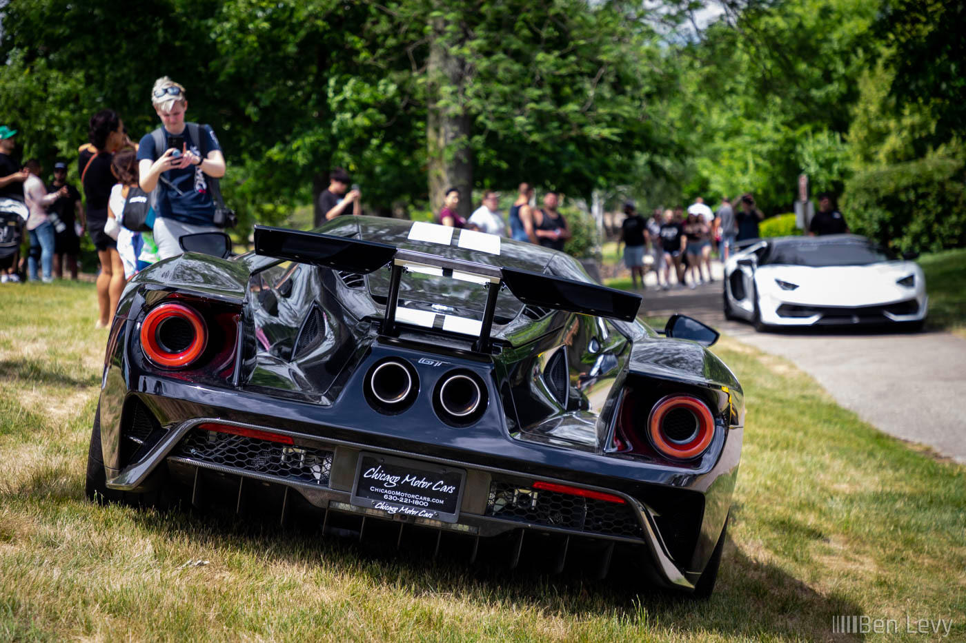 Rear of Black Ford GT from Chicago Motor Cars