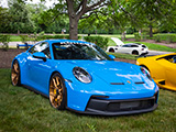 Blue Porsche 992 GT3 from Rohana at Supercar Sunday