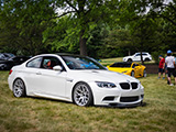 White BMW M3 Coupe on the Grass