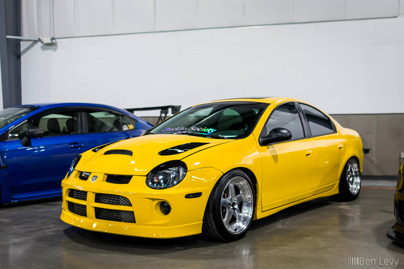 Yellow Dodge Neon SRT-4 at Cars and Culture Show