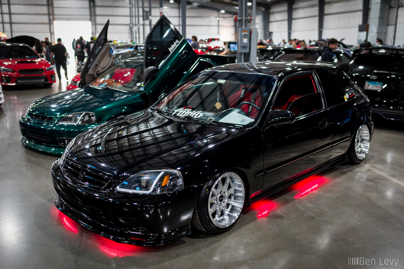 Black Honda Civic at a Car Show at Lake County Fairgrounds & Event Center