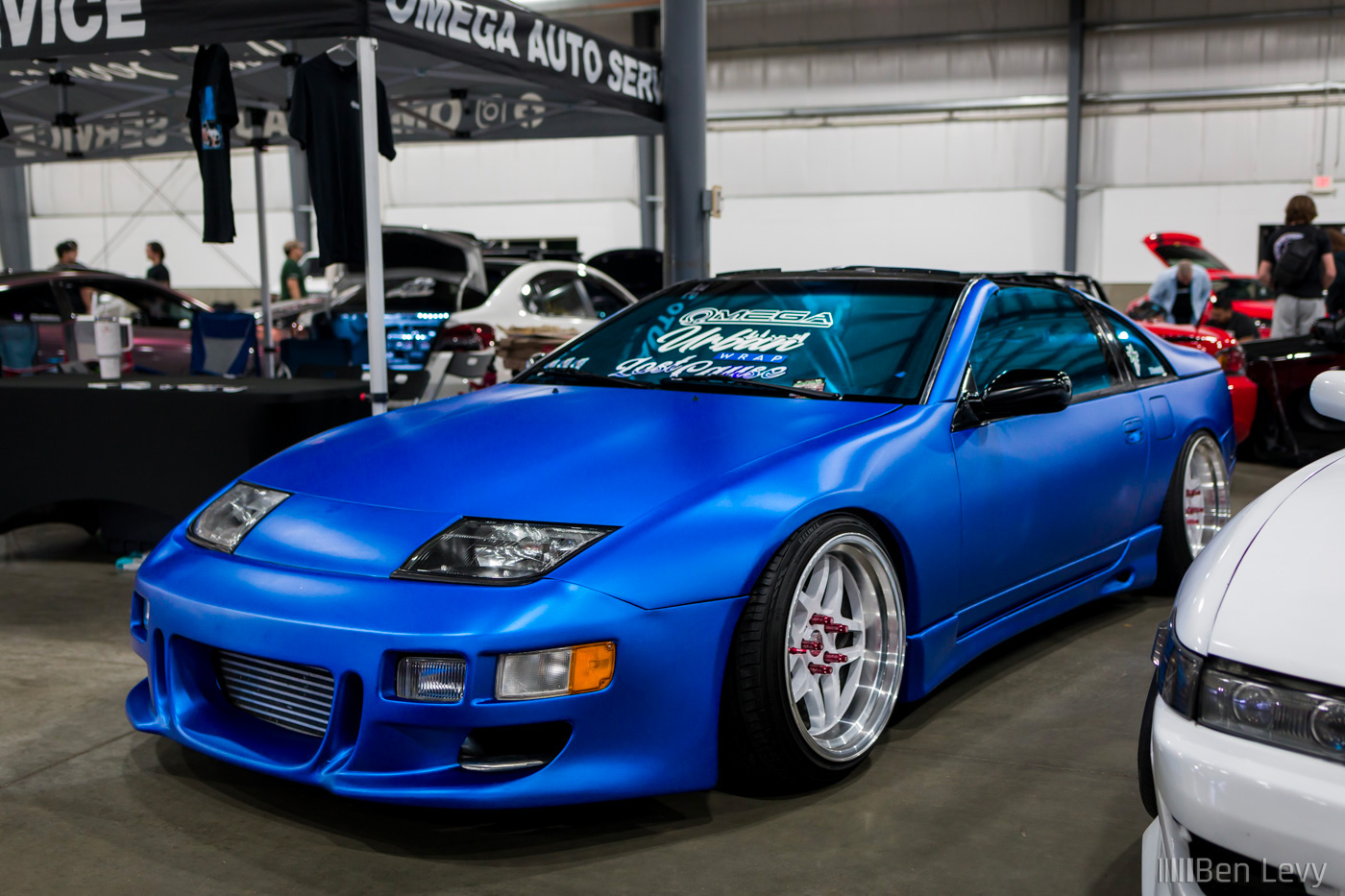 Blue Wrap on Nissan 300ZX from Omega Auto Service