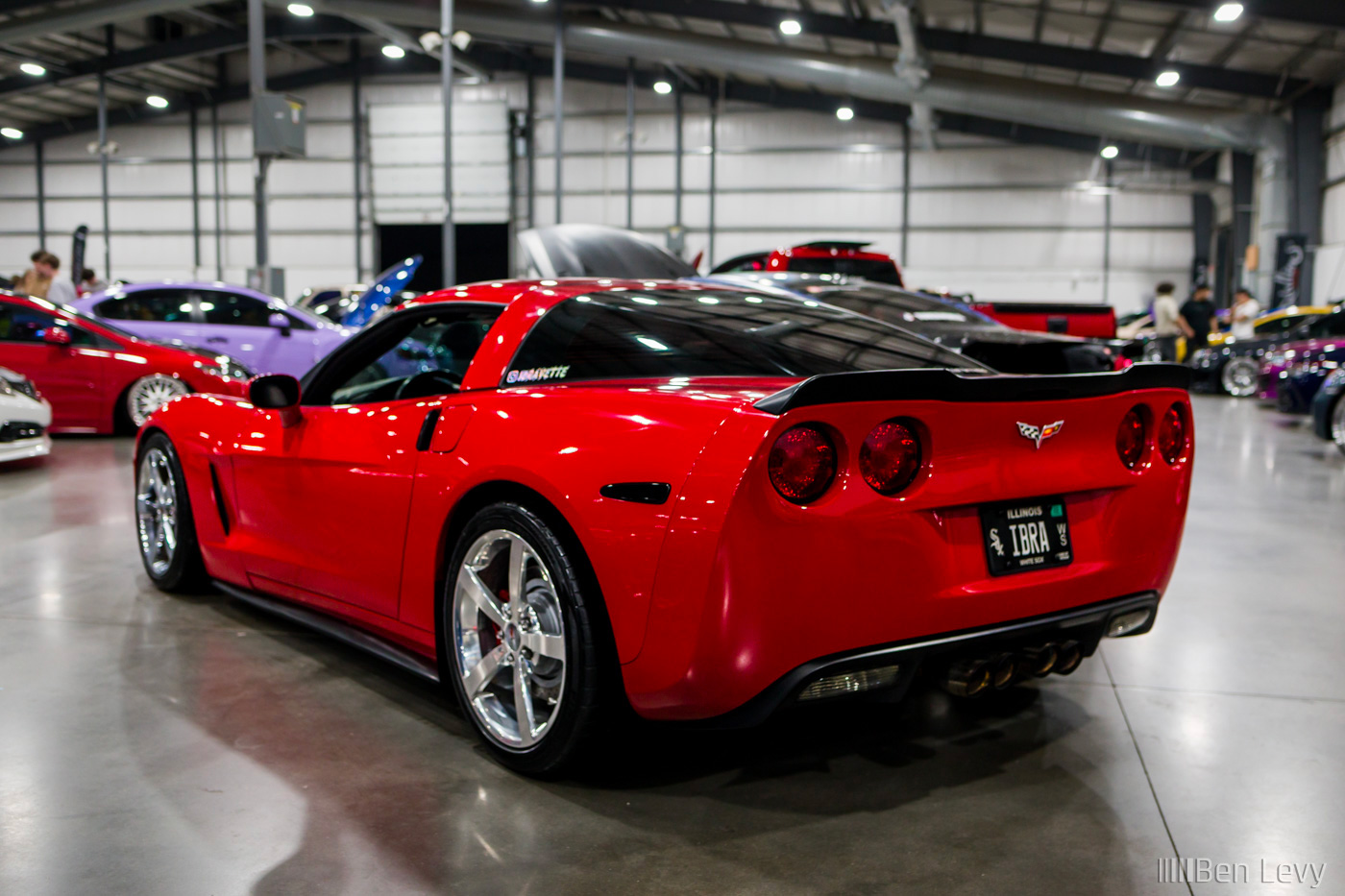 Rear Quarter of Red C6 Corvette