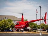 Red Helicopter Takes Off in Hoffman Estates