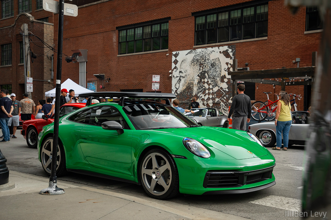 Green Porsche 911 on HRE Wheels