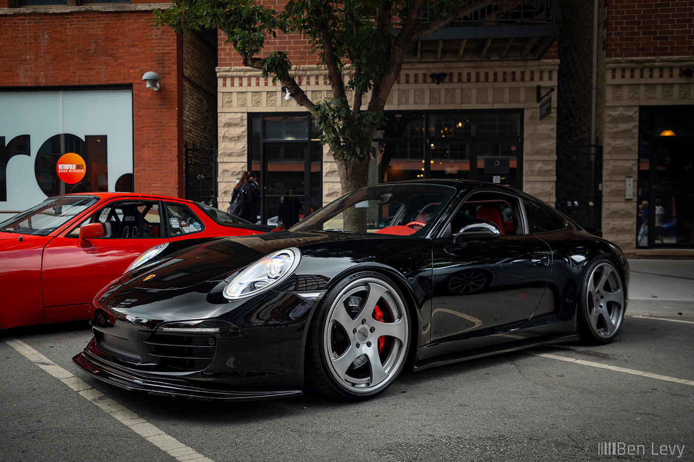 Black Porsche 911 on Rotiform Wheels at Checkeditout Chicago