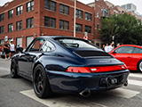 Blue Porsche 911 Carrera 4S on a Street in Chicago