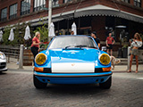 Front of Blue 1978 Porsche 911 SC at Checkeditout