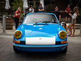 Yellow Headlights on Blue '78 Porsche 911SC