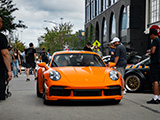 An Orange Porsche 911 Sport Classic Arrives at Checkeditout Chicago