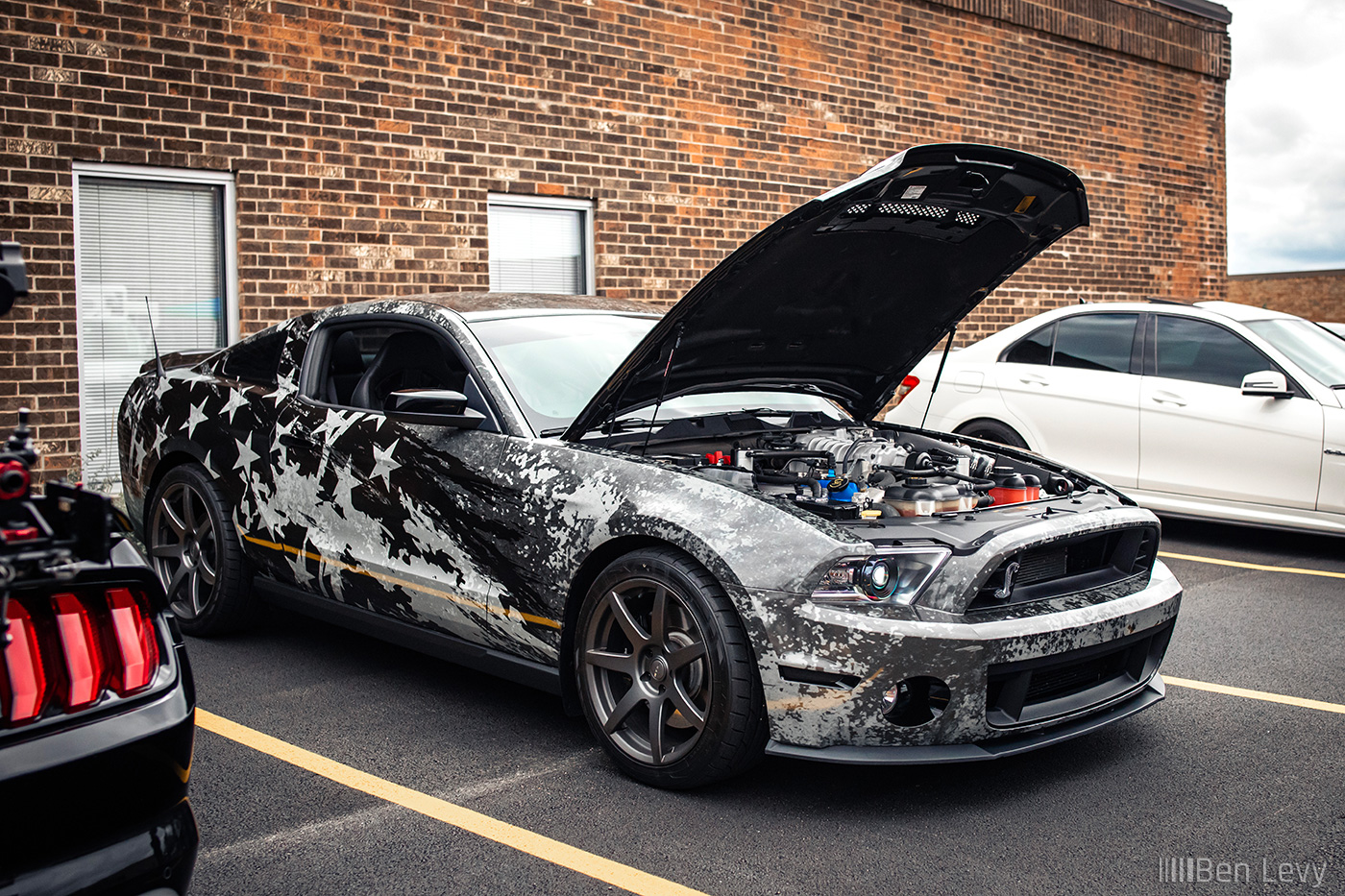 American Flag Wrap on Shelby Mustang