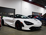 White McLaren 720s Spider at Chicago Auto Pros Lombard