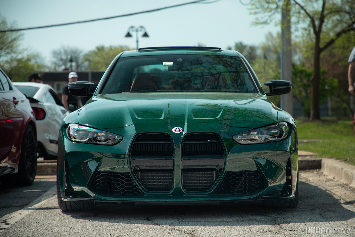 Front of Green BMW M3 at Car Meet in Lisle, IL