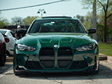 Front of Green BMW M3 at Car Meet in Lisle, IL
