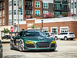 Green Wrap on Audi R8 in Suburb of Chicago