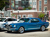 Classic Mustang in Blue with White Stripe