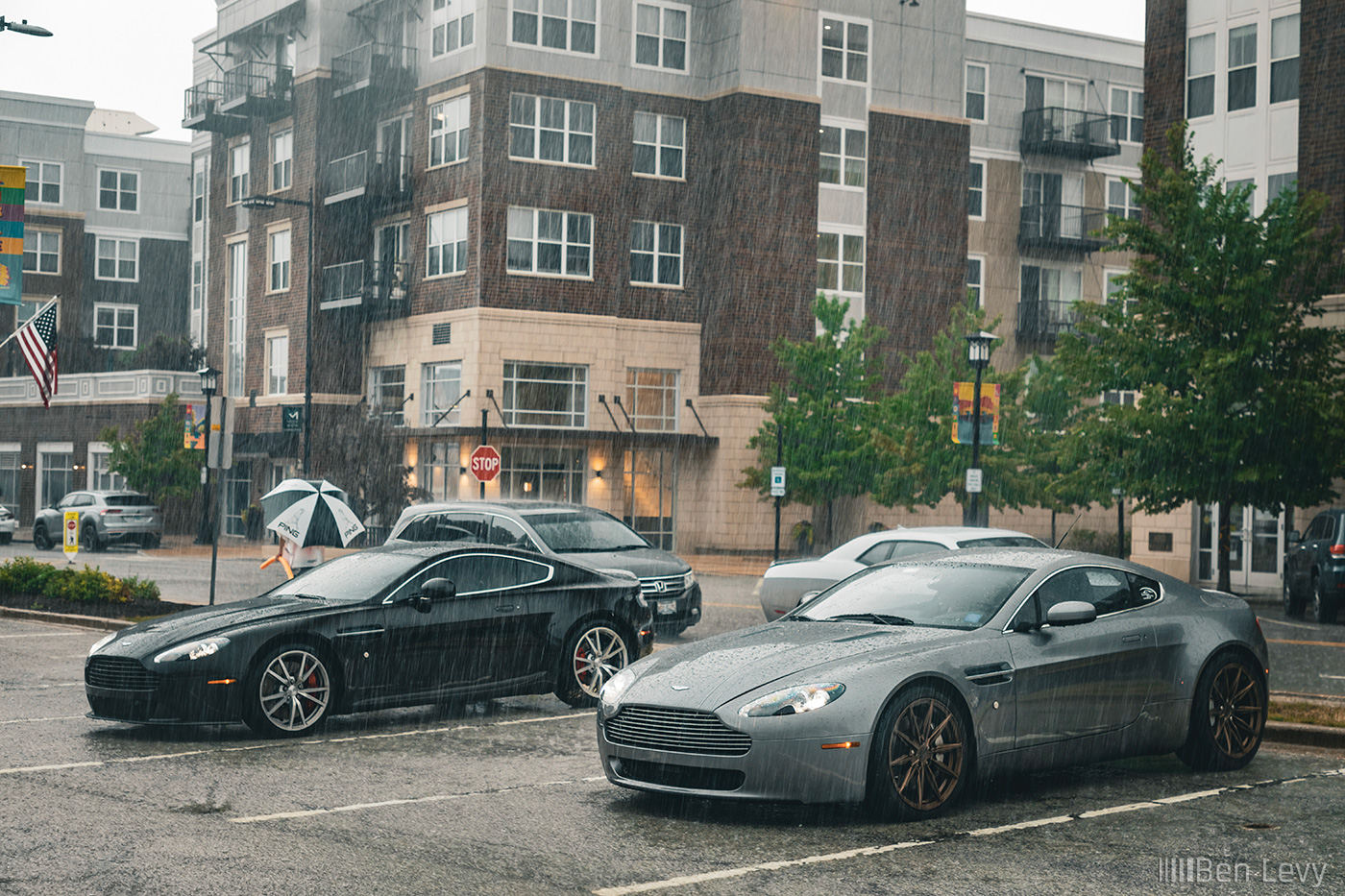 Pair of Aston Martins at Cold Brewed Cars & Coffee Lisle